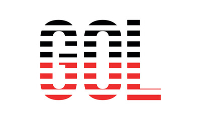 GOL three initial letter iconic line negative space minimal logo design vector template. monogram, abstract, wordmark, business, typography, minimalist, brand, company, flat, modern, unique, simple © Foysal