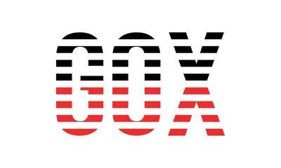 GOX three initial letter iconic line negative space minimal logo design vector template. monogram, abstract, wordmark, business, typography, minimalist, brand, company, flat, modern, unique, simple