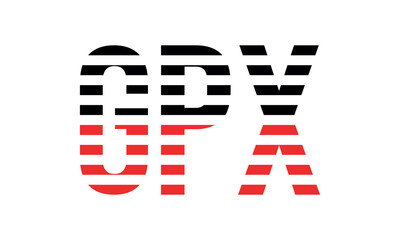 GPX three initial letter iconic line negative space minimal logo design vector template. monogram, abstract, wordmark, business, typography, minimalist, brand, company, flat, modern, unique, simple