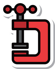 ステッカー作業道具単品アイコン　万力