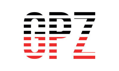 GPZ three initial letter iconic line negative space minimal logo design vector template. monogram, abstract, wordmark, business, typography, minimalist, brand, company, flat, modern, unique, simple