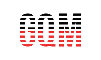 GQM three initial letter iconic line negative space minimal logo design vector template. monogram, abstract, wordmark, business, typography, minimalist, brand, company, flat, modern, unique, simple