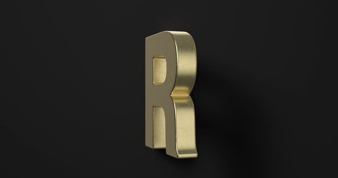 Rotating letter R