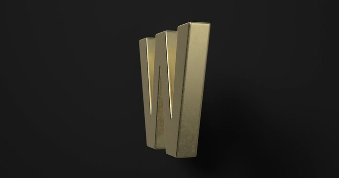 Rotating letter W