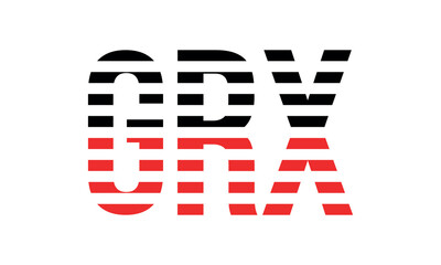 GRX three initial letter iconic line negative space minimal logo design vector template. monogram, abstract, wordmark, business, typography, minimalist, brand, company, flat, modern, unique, simple