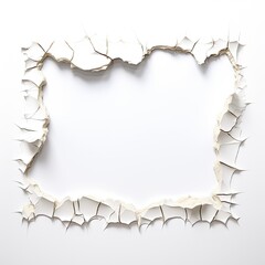 Obraz premium white cracked painted paper background. 