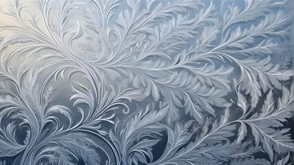 The intricate patterns of frost on a window pane on a chilly winter morning