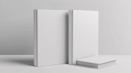 White background and sturdy cover mockup template for books...Mockup template featuring a snowy background and durable cover for books.