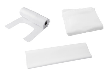 White polyethylene bags isolated on white background