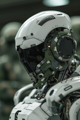 Fototapeta premium Moderner Militärroboter, Kampfanzug