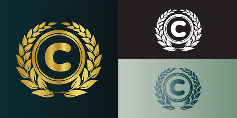 Luxury letter logo with gradient