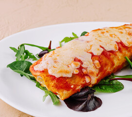 Vegetarian quesadilla with vegetables and cheese