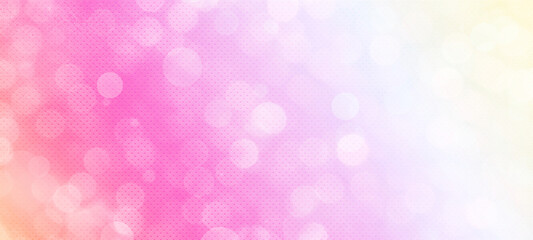Obraz premium Pink widescreen bokeh background. Simple design backdrop for banners, posters, and various design works