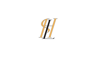 HL, LH , L , H , Abstract Letters Logo Monogram	