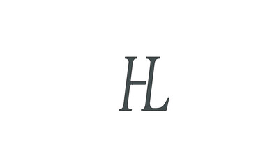 HL, LH , L , H , Abstract Letters Logo Monogram	