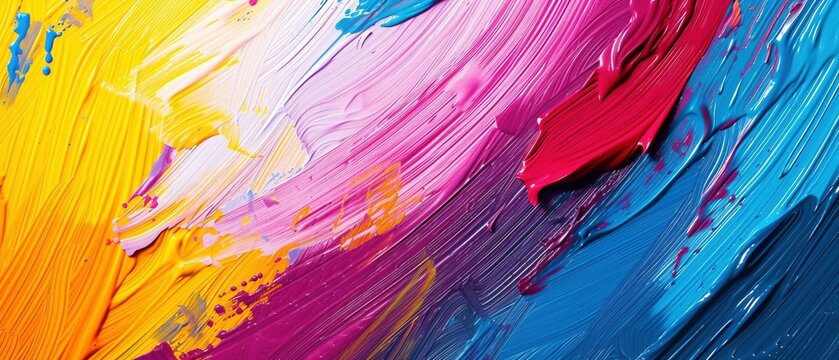 Bunte grobe Pinselstriche auf einer Leinwand