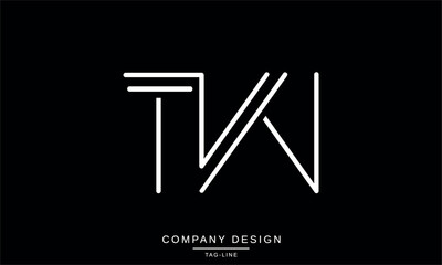 TW, WT, Abstract Letters Logo Monogram