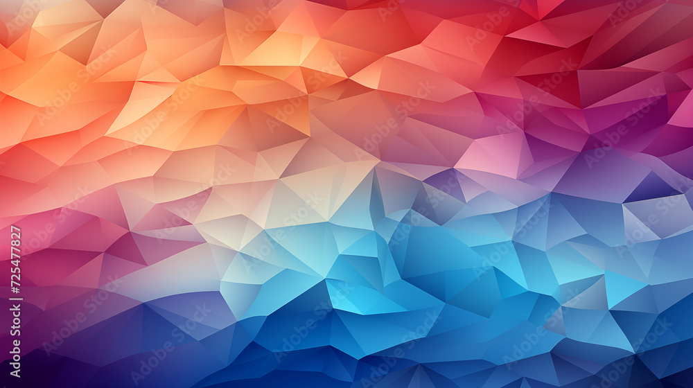Poster multicolored rainbow background with the effect of polygons
