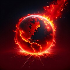 earth and fire generate by Ai