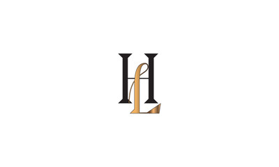 HL, LH , L , H , Abstract Letters Logo Monogram	
