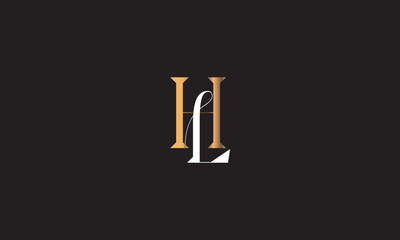 HL, LH , L , H , Abstract Letters Logo Monogram	