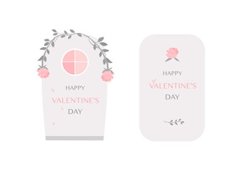 valentine banner with rose flower background