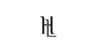 HL, LH , L , H , Abstract Letters Logo Monogram	