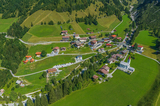 Ausblick auf Gramais im Otterbachtal, einem Seitental des Lechtals