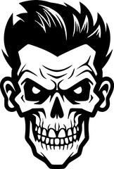 Skull | Minimalist and Simple Silhouette - Vector illustration