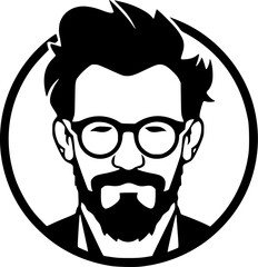 Teacher - Minimalist and Flat Logo - Vector illustration