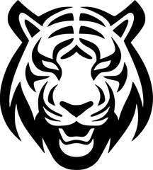 Tiger - Minimalist and Flat Logo - Vector illustration