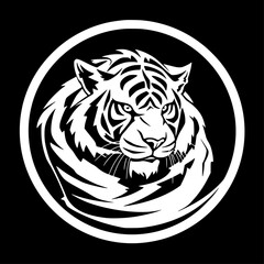 Tiger - Minimalist and Flat Logo - Vector illustration