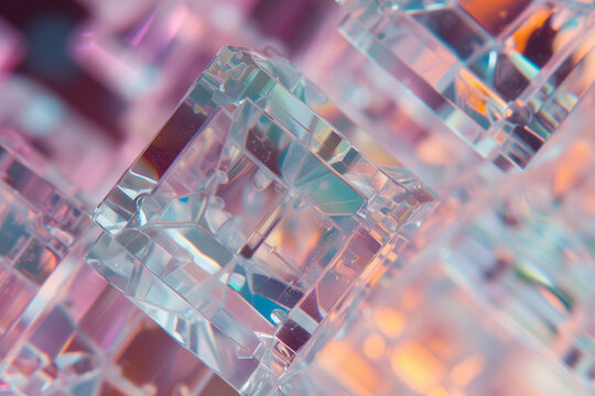 Crystal Precision: Translucent Solid-State Battery Structure Close-Up
