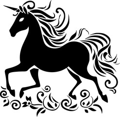 Unicorn - High Quality Vector Logo - Vector illustration ideal for T-shirt graphic