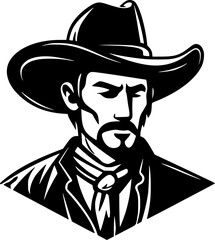 Western | Minimalist and Simple Silhouette - Vector illustration