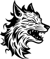 Wolf - Minimalist and Flat Logo - Vector illustration