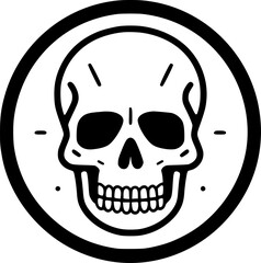 Skull | Black and White Vector illustration