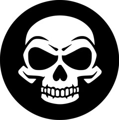 Skull | Minimalist and Simple Silhouette - Vector illustration