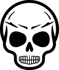 Skull | Minimalist and Simple Silhouette - Vector illustration