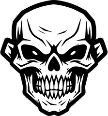 Skull - High Quality Vector Logo - Vector illustration ideal for T-shirt graphic