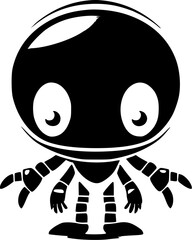 Alien - Minimalist and Flat Logo - Vector illustration