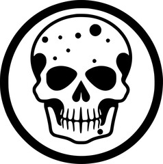 Skull - Minimalist and Flat Logo - Vector illustration