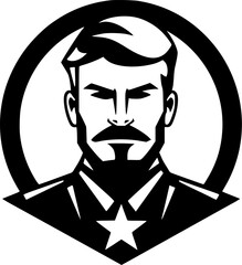 Army | Minimalist and Simple Silhouette - Vector illustration