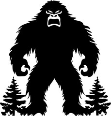 Bigfoot | Minimalist and Simple Silhouette - Vector illustration