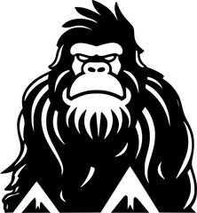 Bigfoot | Minimalist and Simple Silhouette - Vector illustration