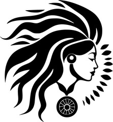Boho | Black and White Vector illustration
