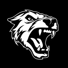 Dog - Black and White Isolated Icon - Vector illustration