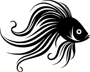 Fish - Minimalist and Flat Logo - Vector illustration