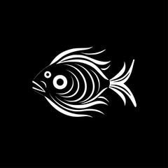 Fish | Black and White Vector illustration