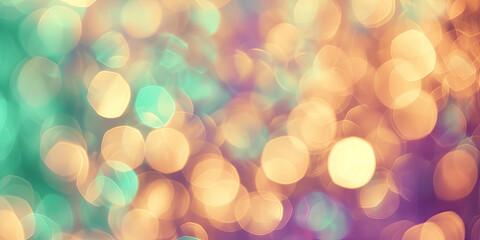 colorful Festive abstract Background particle defocused. Sparkling. 
Abstract blurred festive background in gold and green colors with bokeh lights.
St. Patrick's Day,new year banner